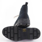 Hermes Itinerelle Canvas Leather High Cut Sneakers Black 36 — view 7