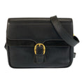 Gucci Black Gold Leather Suede 001 406 Shoulder Bag Pochette