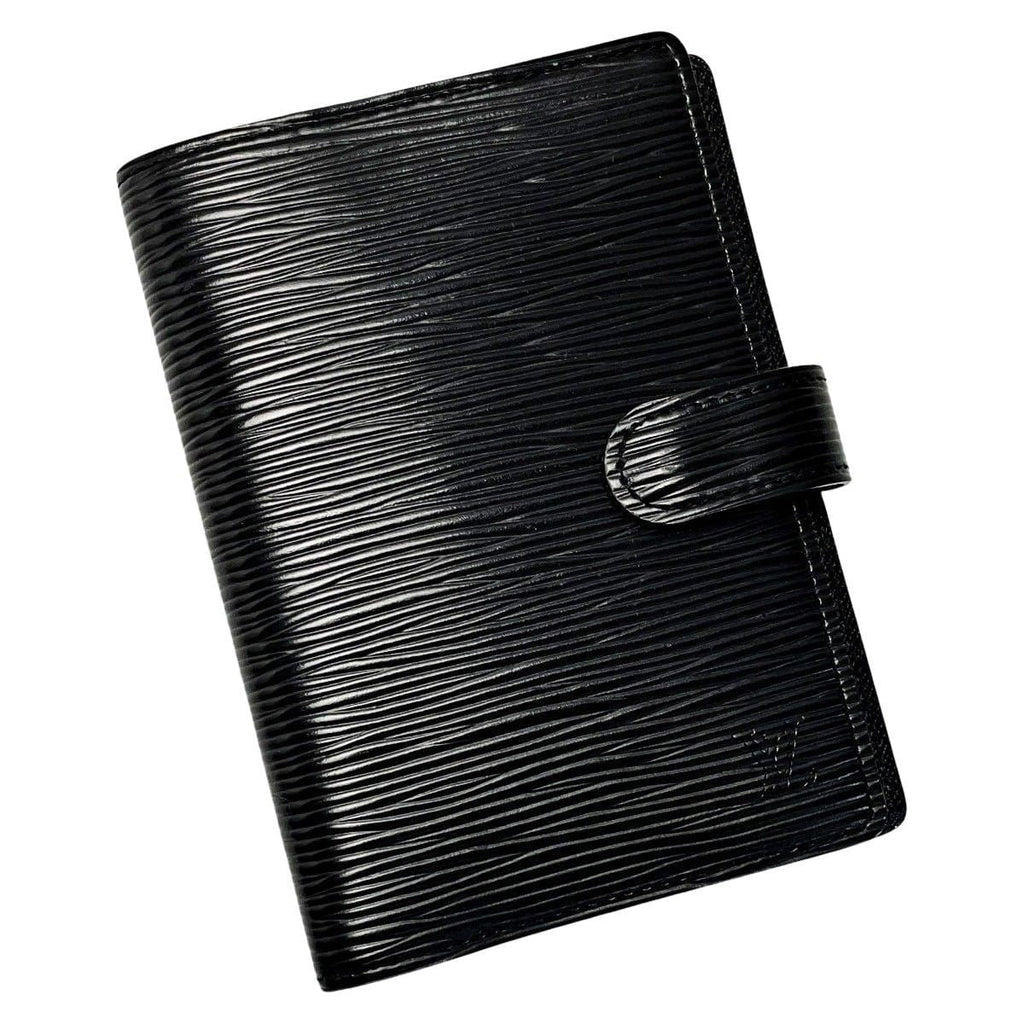 Louis Vuitton Epi Agenda PM Black Notebook Cover Gold Hardware — view 2