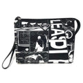 Prada Clutch Bag Pouch Comic Pattern Black and White Monotone