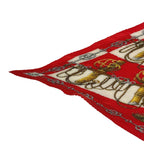 Hermes Scarf Pleats Silk Cliquetis Ticking Sword Handle Red — view 3