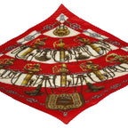 Hermes Scarf Pleats Silk Cliquetis Ticking Sword Handle Red — view 4