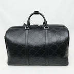 Gucci GG Embossed Boston Bag Black Leather 2-Way — view 7