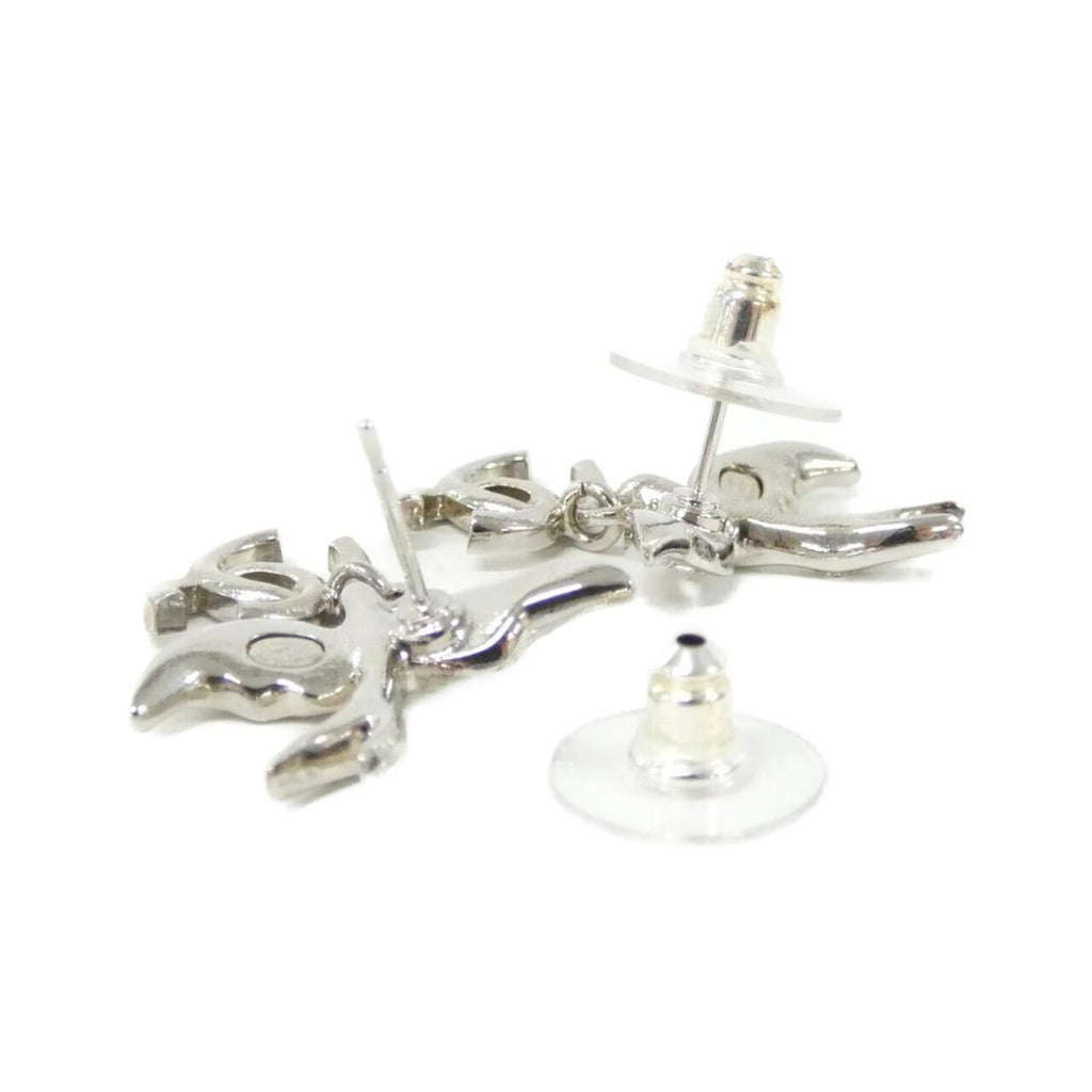 Chanel Earrings Silver Crystal — view 3