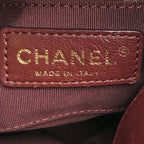 Chanel CC Logo Cotton Jersey Quilted Paris Hamburg 2-Way Chain Shoulder Bag Navy — view 8