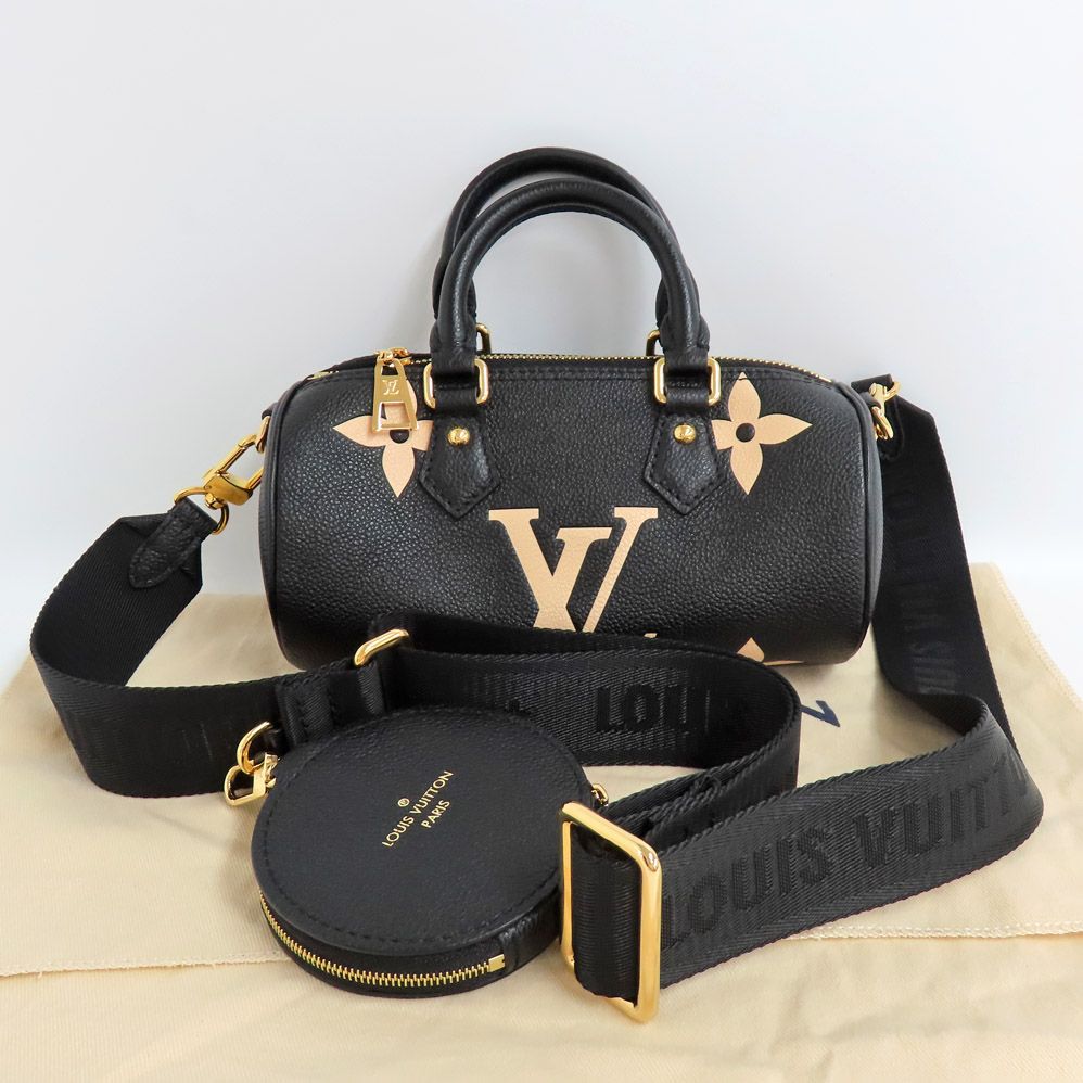 Louis Vuitton Papillon BB Monogram Empreinte 2-Way Handbag Black — view 2