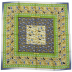 Hermes Carre 90 Chasse en Inde Indian Hunting Silk Green Scarf