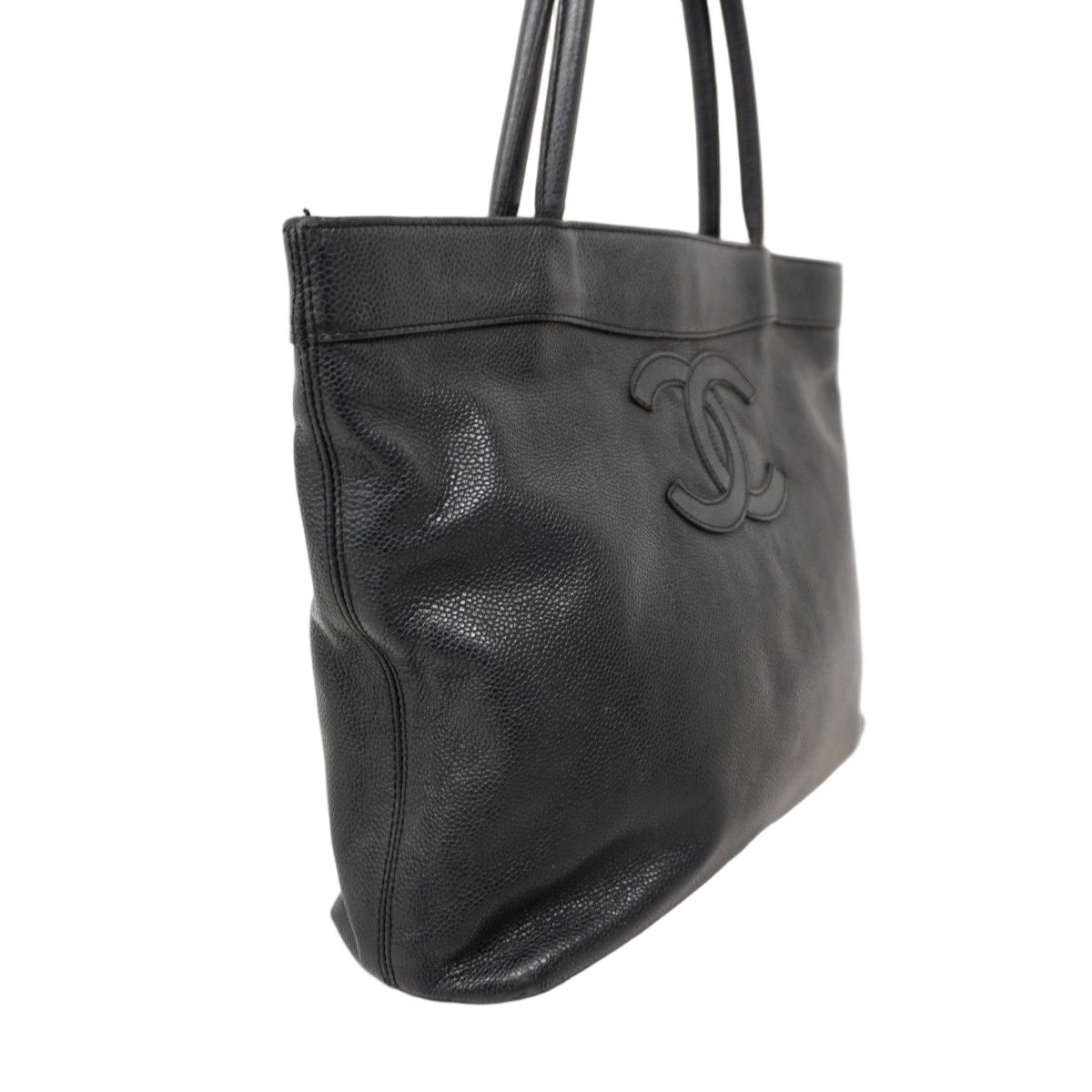 Chanel Tote Caviar Leather Black Gold — view 2