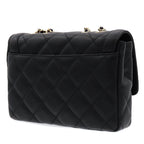Chanel Black Gold Lambskin Quilted Mini Flap Chain Box Shoulder Bag — view 2