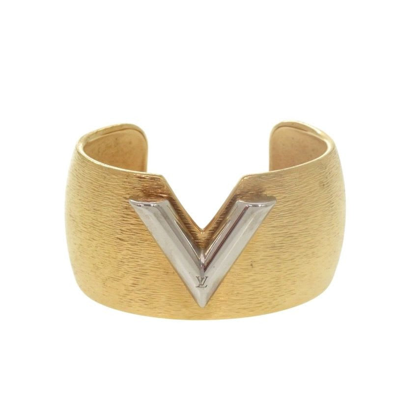 Louis Vuitton Cuff Essential V Colorama Bangle Metal Gold Bracelet