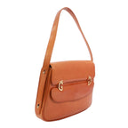 Gucci Vintage Leather Brown Shoulder Bag Gold — view 2