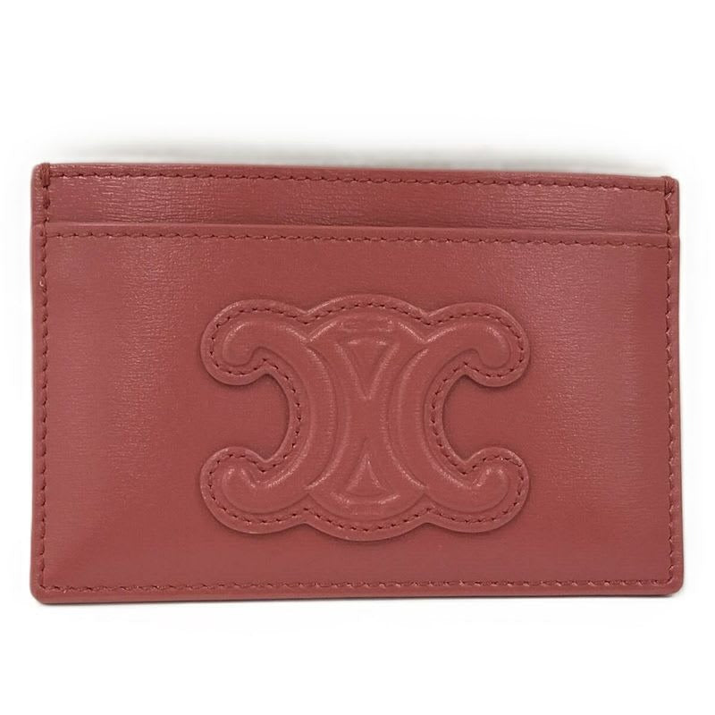 Celine Card Case Triomphe Leather Pink — view 2