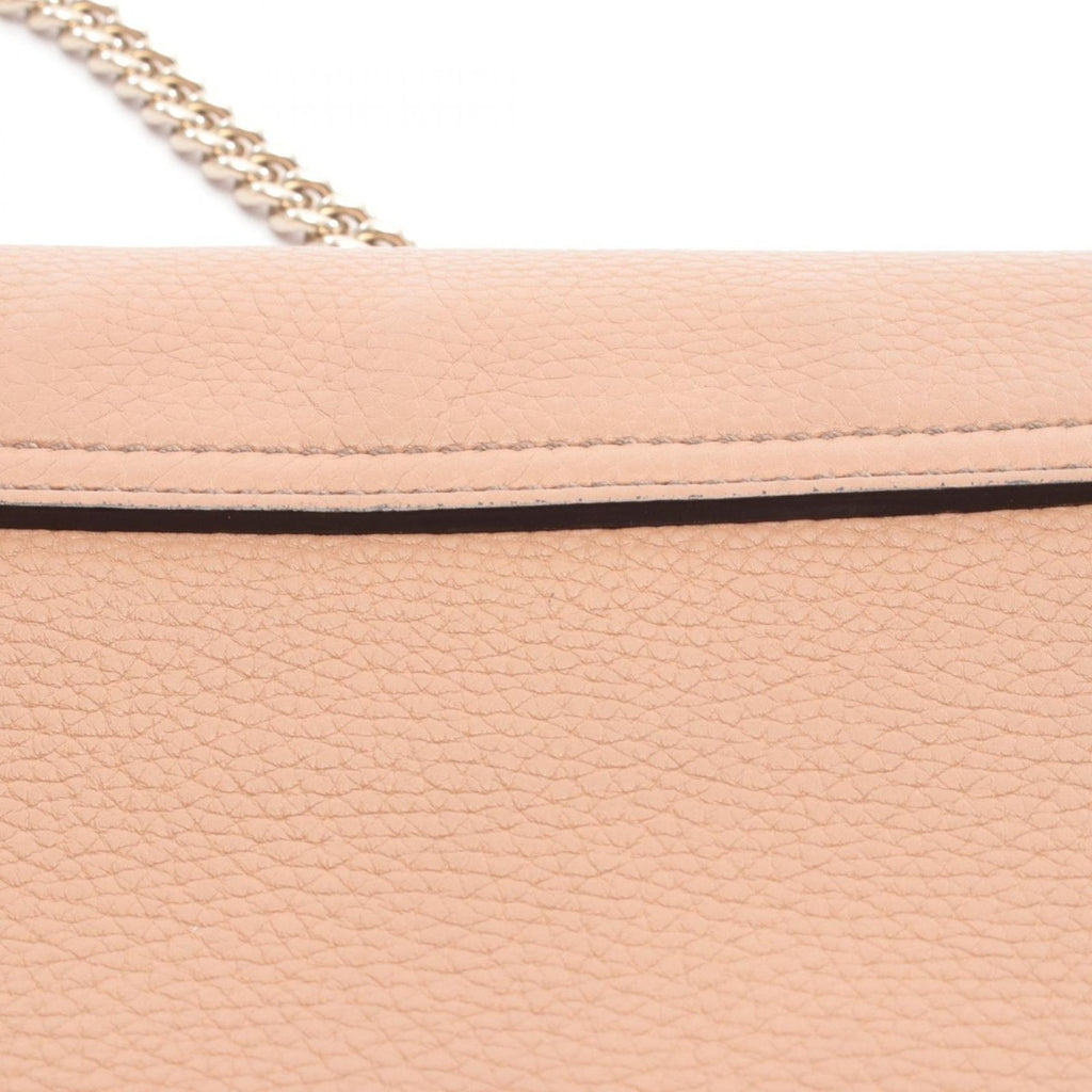 Gucci Shoulder Bag Soho Interlocking Beige Leather — view 6