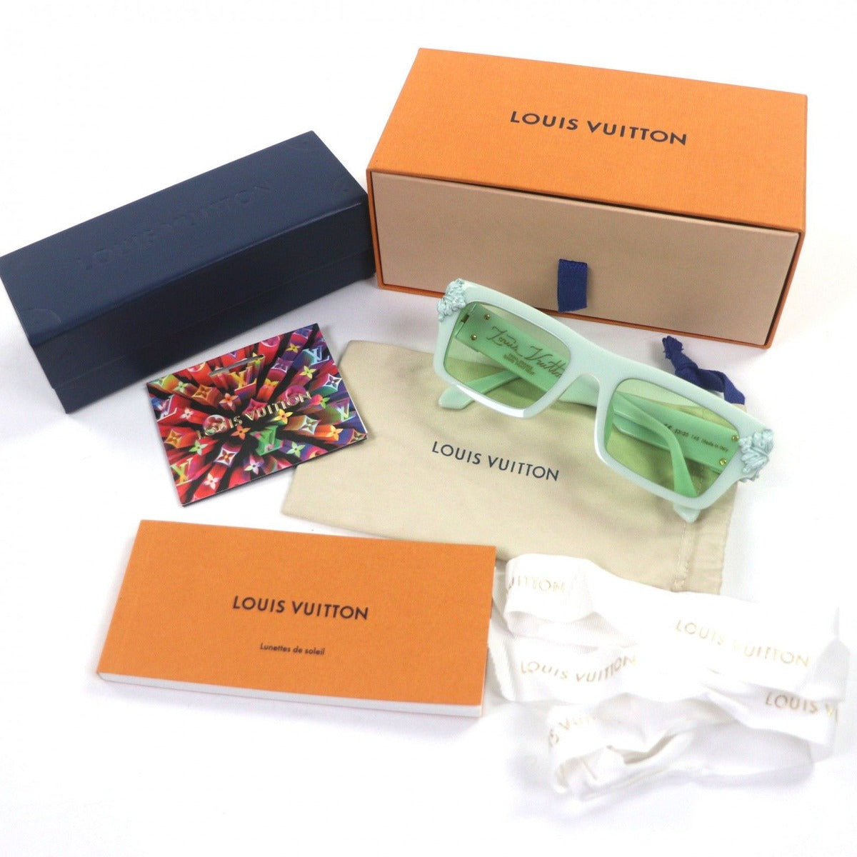 Louis Vuitton Montgomery Sunglasses Pastel Green Lens Eyewear — view 2