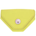 Hermes Le Van Cattle Coin Case Epson Lime Stamped Q Purse 0448
