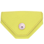 Hermes Le Van Cattle Coin Case Epson Lime Stamped Q Purse 0448