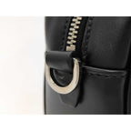 Prada Shoulder Bag Black Pink Leather Logo White Tag Silver — view 3