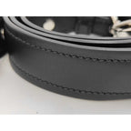 Prada Shoulder Bag Black Pink Leather Logo White Tag Silver — view 6