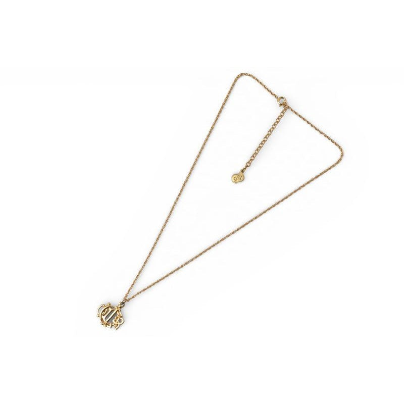 Dior Christian Necklace Vintage Emblem Gold — view 2