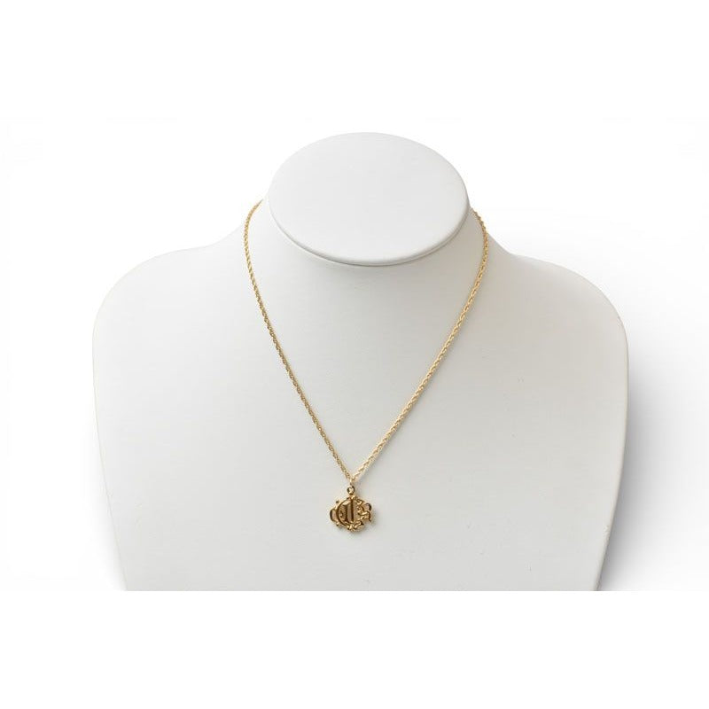 Dior Christian Necklace Vintage Emblem Gold — view 5