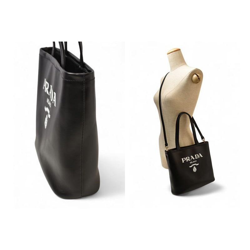 Prada Tote Bag 2-Way 1 Bg507 Soft Calf with Strap — view 2