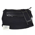 Prada Shoulder Bag Diagonal Black Leather 35 Bs145
