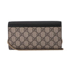 Gucci Long Wallet GG Supreme Brown Black — view 2