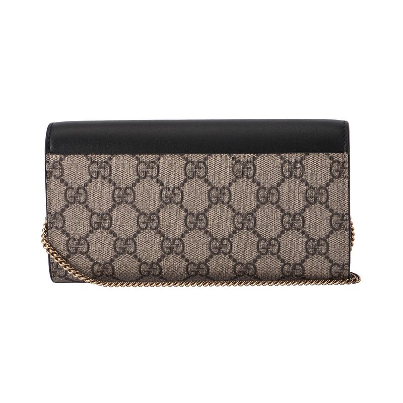 Gucci Long Wallet GG Supreme Brown Black — view 2