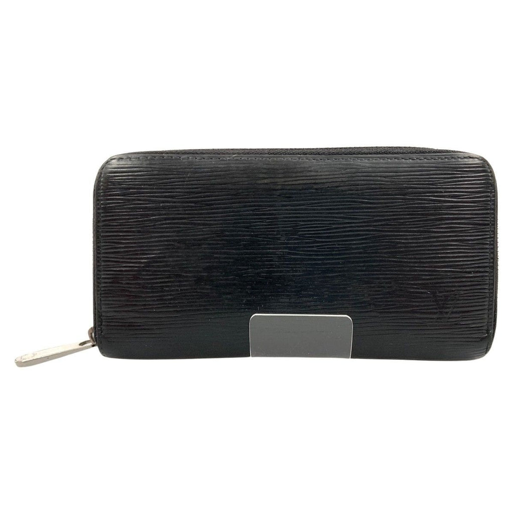 Louis Vuitton Epi Zippy Wallet Round Zipper Long Black