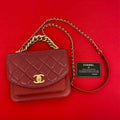 Chanel Small Flap Caviar Leather Calfskin 2-Way Hand Bag