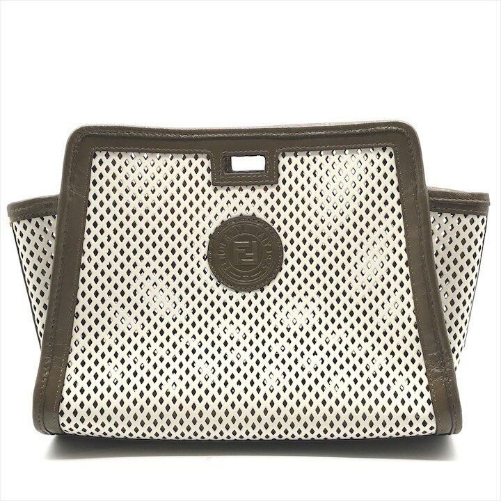 Fendi Peekaboo Defender Mesh Bag Cover Bag Brown