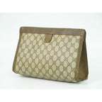 Gucci Vintage Sherry Line GG Supreme Clutch Beige — view 2