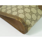 Gucci Vintage Sherry Line GG Supreme Clutch Beige — view 6