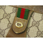 Gucci Vintage Sherry Line GG Supreme Clutch Beige — view 7