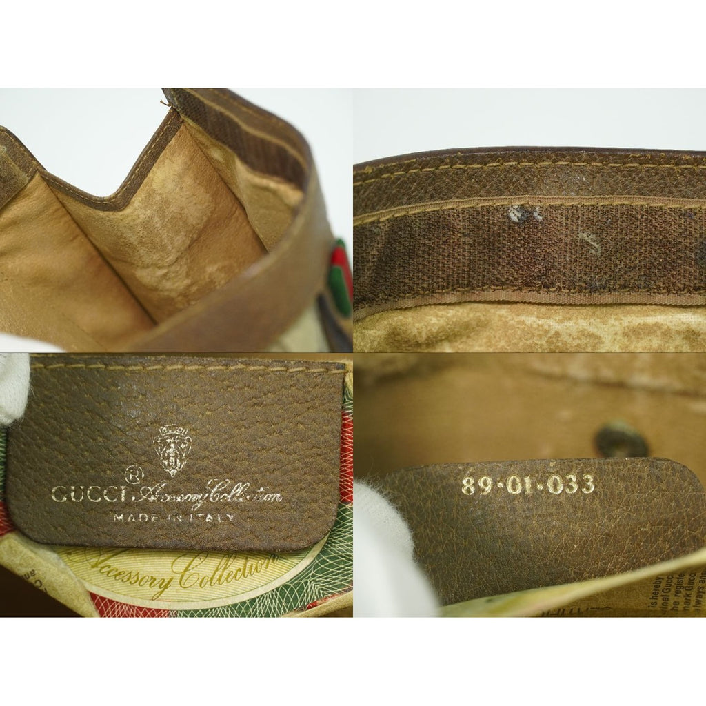 Gucci Vintage Sherry Line GG Supreme Clutch Beige — view 9