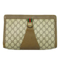 Gucci Vintage Sherry Line GG Supreme Clutch Beige