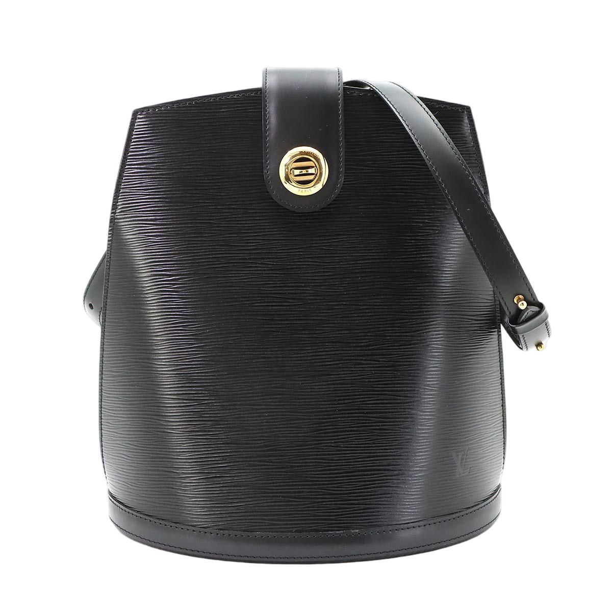 Louis Vuitton Epi Cluny Shoulder Bag Leather Noir Gold