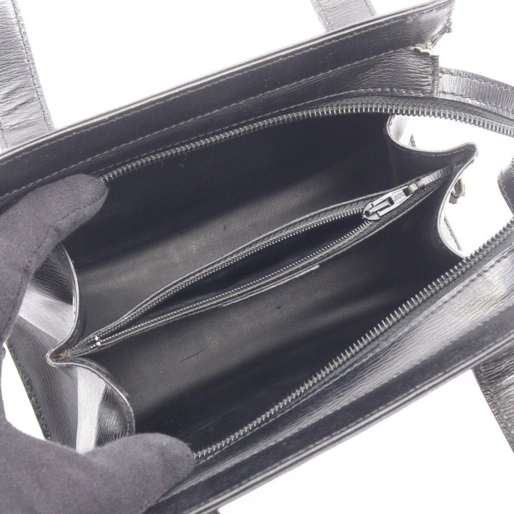 Dior Handbag CD Logo Black Leather — view 3