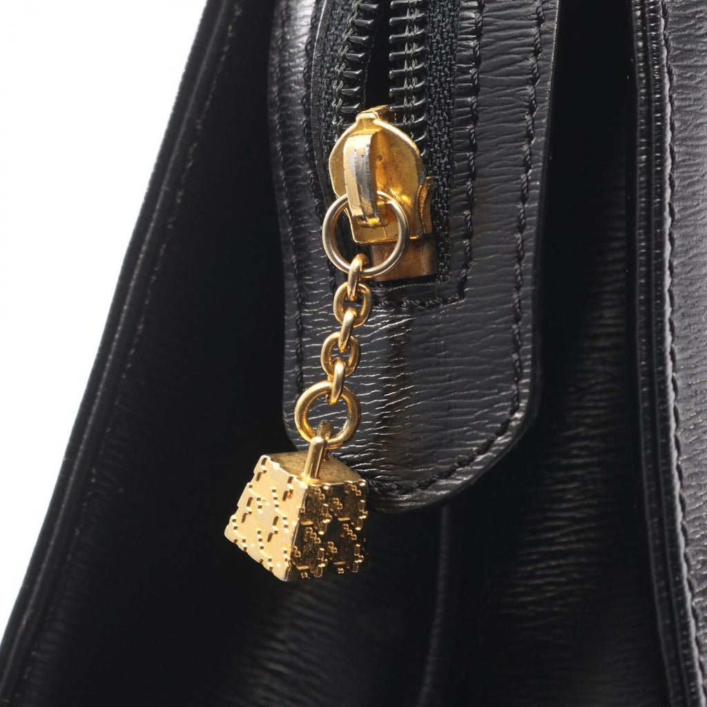 Dior Handbag CD Logo Black Leather — view 9