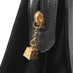 Dior Handbag CD Logo Black Leather — view 9
