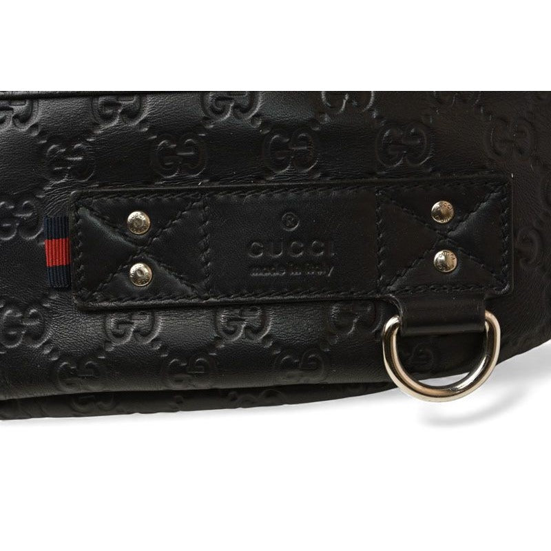 Gucci Body Bag Waist Pouch Guccissima GG Navy Men — view 3