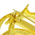 Christian Dior GP Logo Brooch Gold — view 8