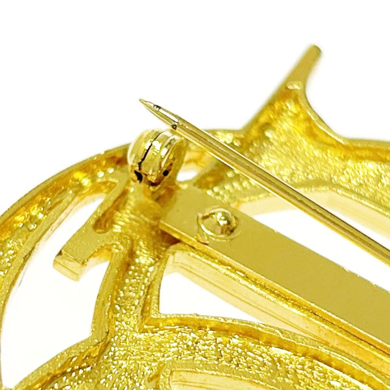Christian Dior GP Logo Brooch Gold — view 8