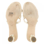 Chanel Mule Sandals Satin Beige — view 4