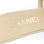 Chanel Mule Sandals Satin Beige — view 6