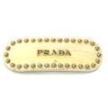 Prada Crystal Embellished Ivory Barrette