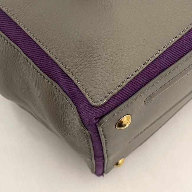 Saint Laurent 2-Way Bag Gray Purple Muse — view 6