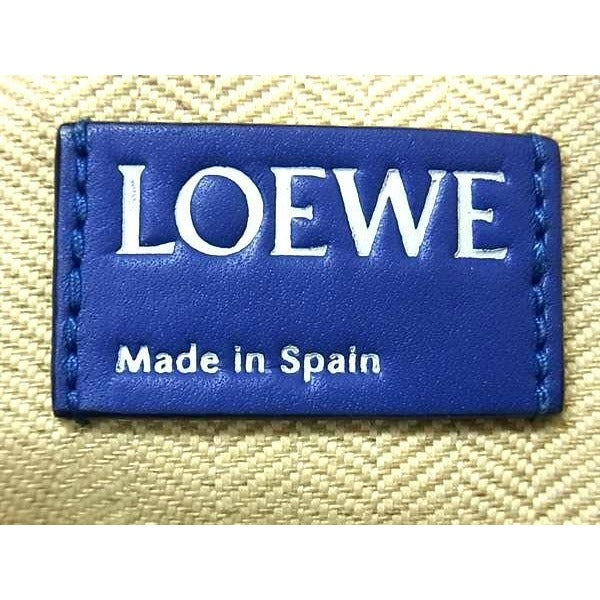 Loewe Clutch Bag Anagram T Pouch 5217 06 Blue Leather Gold Hardware — view 6