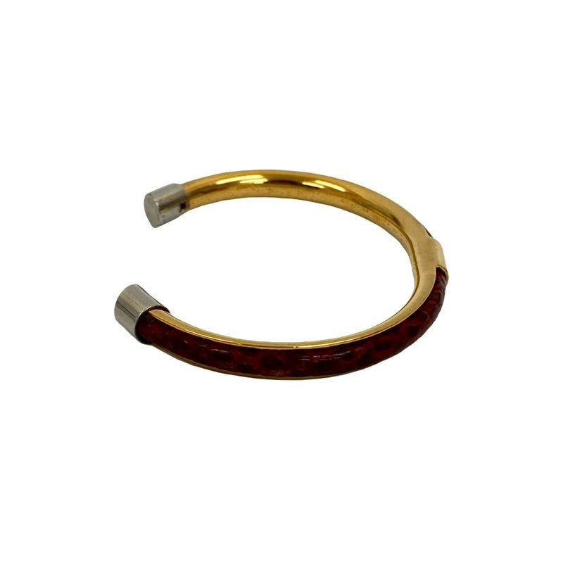 Gucci GG Logo Leather Bangle Bracelet Accessories Small — view 4