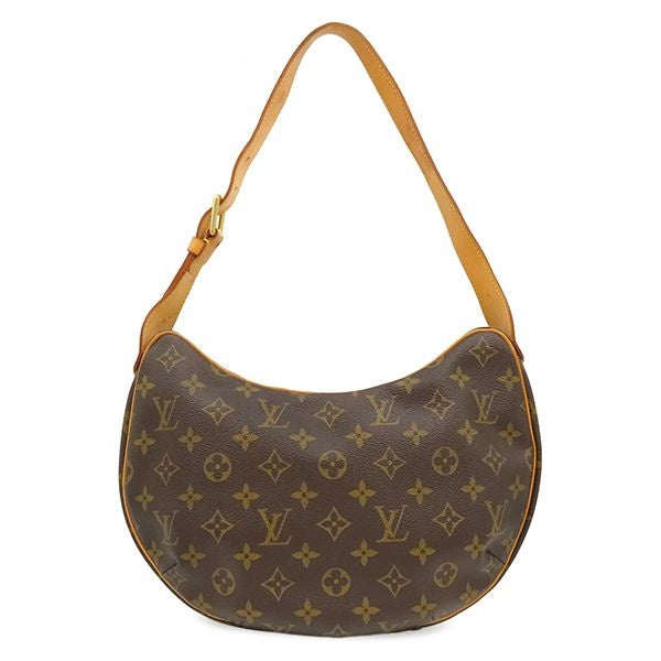 Louis Vuitton Shoulder Bag Croissant MM Monogram Canvas Gold Brown